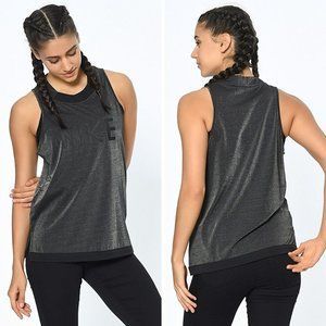 Nike Lurex & Black Crew Neck Tank Size Medium